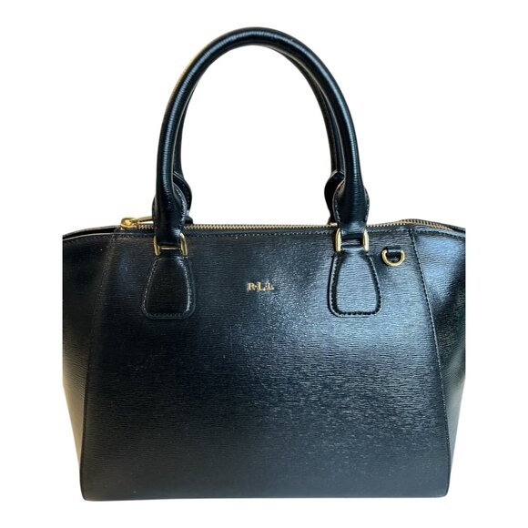 Lauren Ralph Lauren Handbags - Lauren Ralph Lauren Saffiano Stefanie II Satchel Top Handle Leather